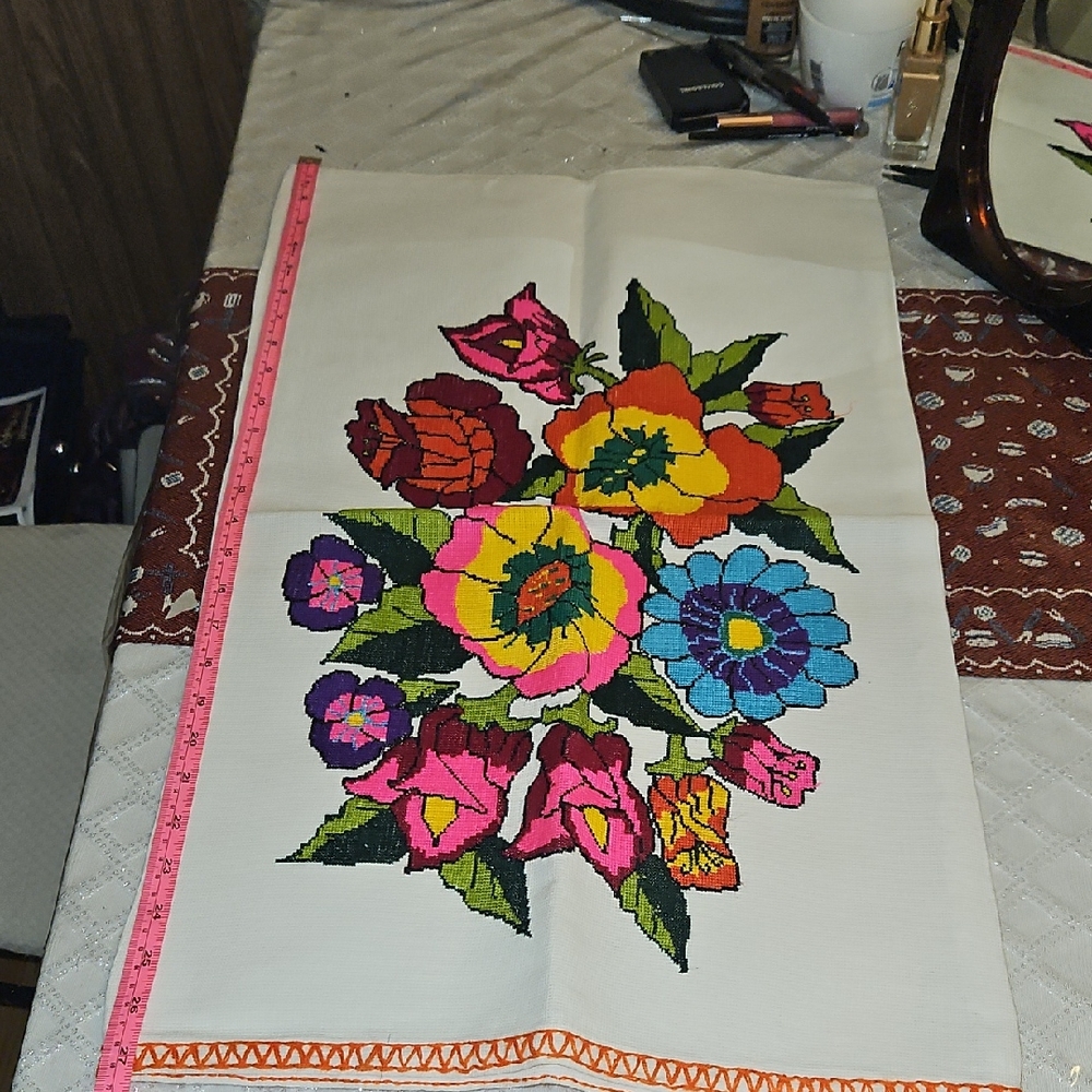 hand-embroidered cover